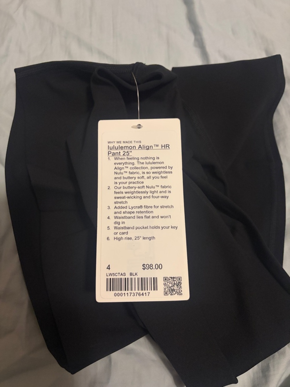 lululemon Align High-Rise Pant 25" in Black